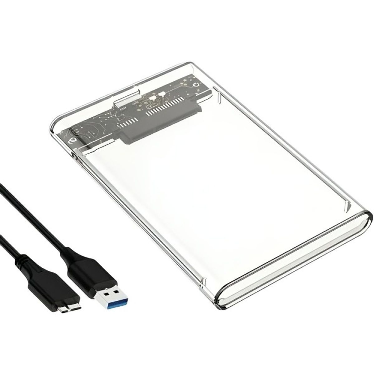 GENERICO - Cofre Case Transparente Disco Duro Sata25 Usb30