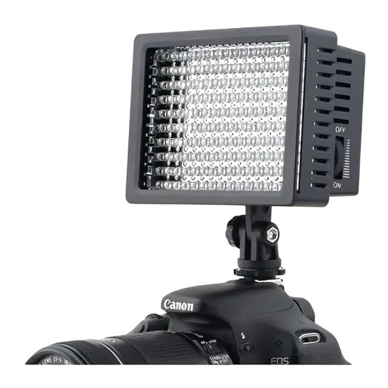 GENERICO - Foco Led 160 Luces Flash Cámara Videograbadora + 2 Filtros