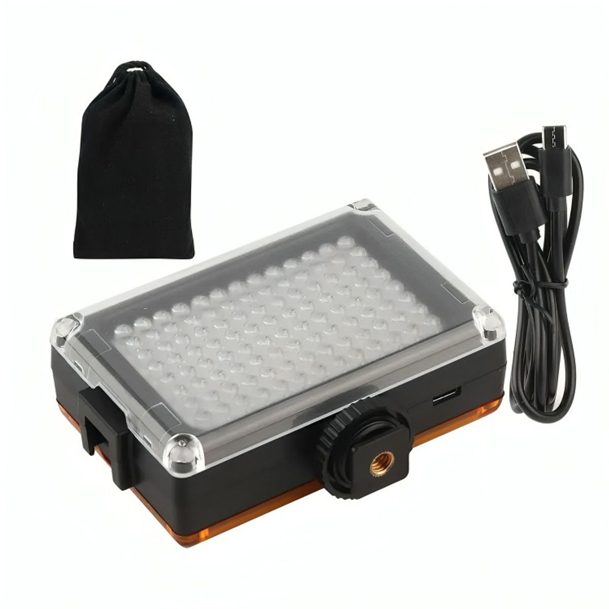 GENERICO - Foco De Cámara 96 Led Flash Batería Con 2 Filtros