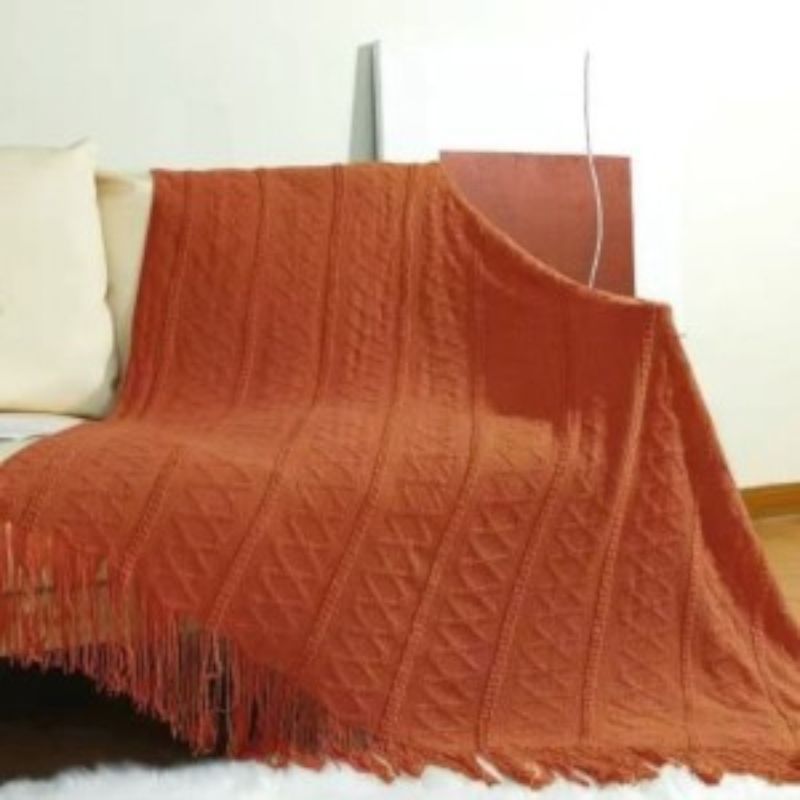 ANGELES DEL HOGAR - MANTAS PARA SOFA CON FLECOS 127X127CM.