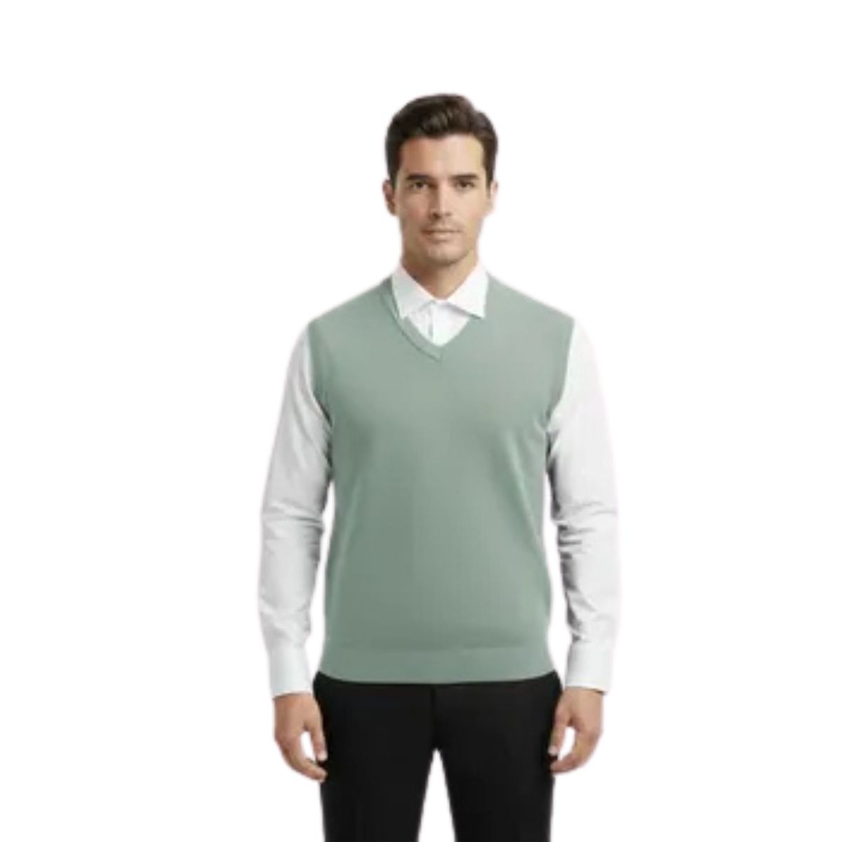 LOOK SHOP - Sweater Sin Mangas Hombre Cuello V Excelente Calidad 131