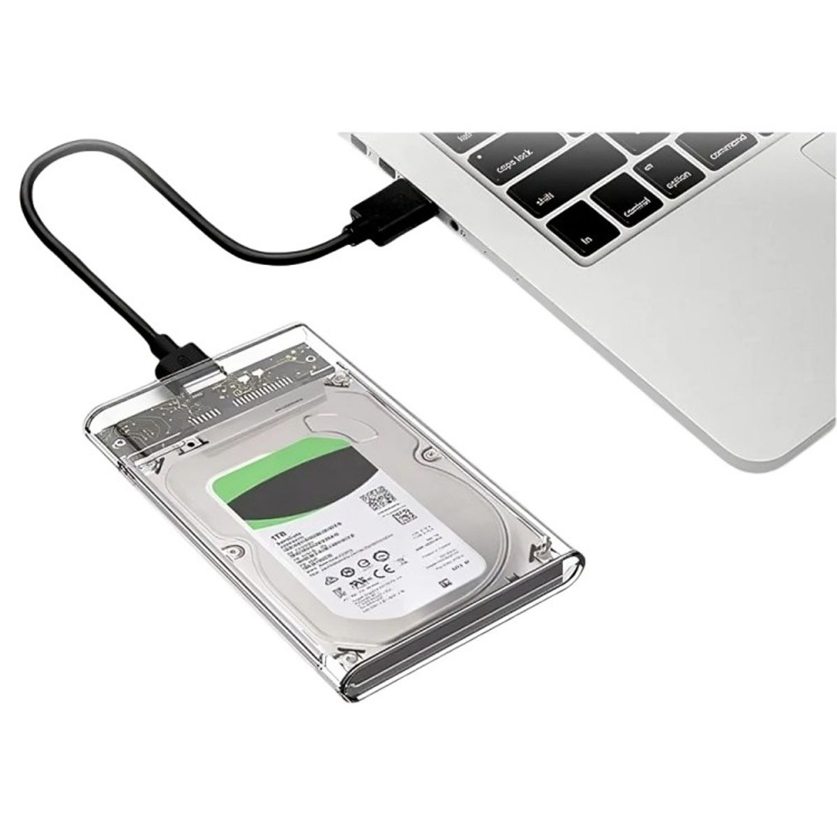 GENERICO - Cofre Case Transparente Disco Duro Sata25 Usb30