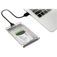 GENERICO - Cofre Case Transparente Disco Duro Sata25 Usb30