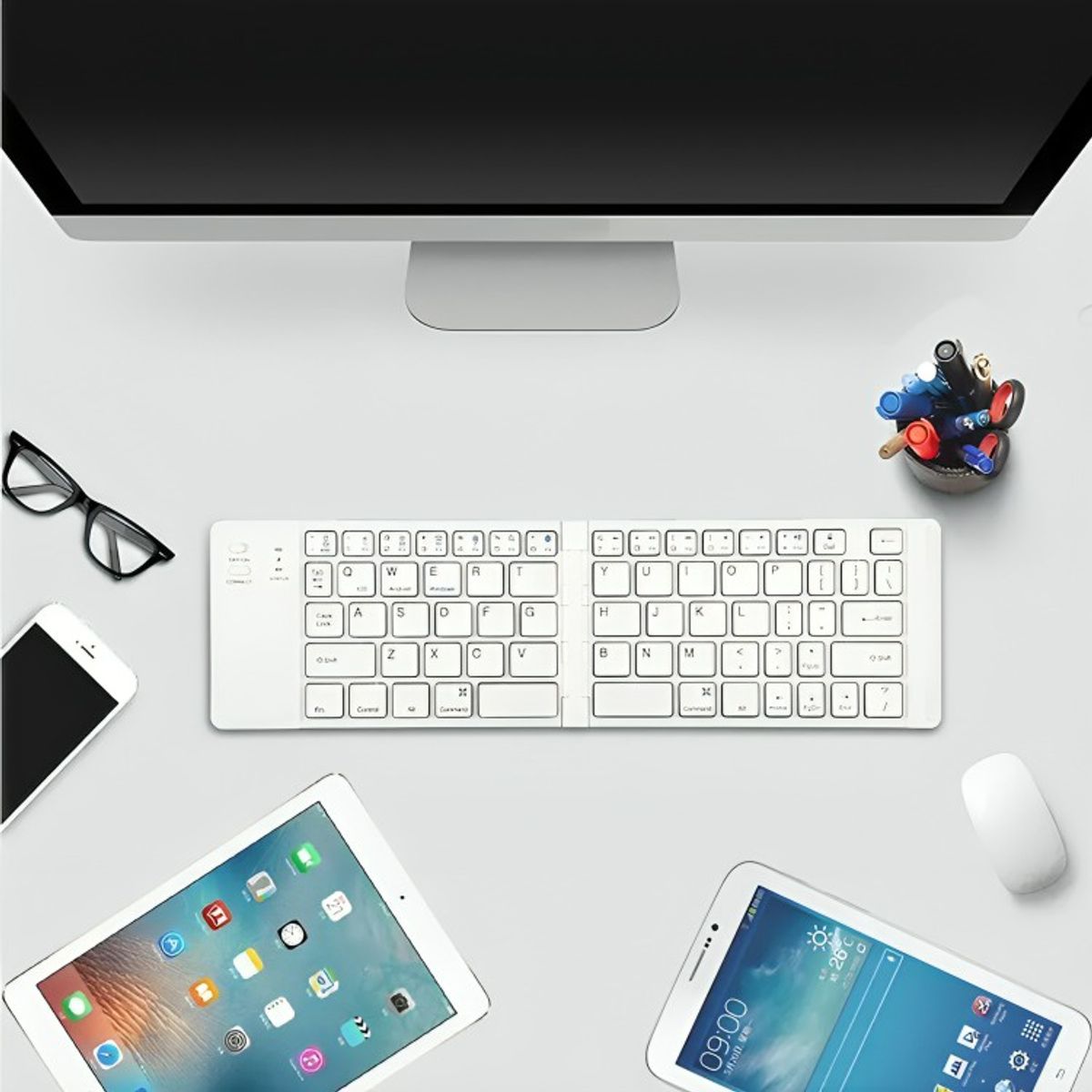 GENERICO - Mini Teclado Inalambrico Plegable Portatil Bluetooth