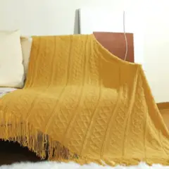ANGELES DEL HOGAR - MANTAS PARA SOFA CON FLECOS 127X127CM.