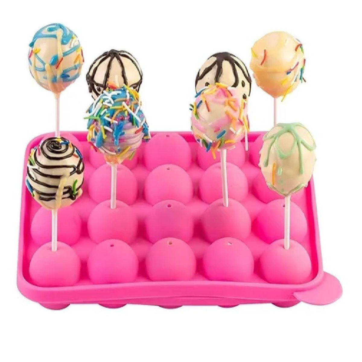 PASTELERIUSCL - Moldes Silicona Queque Moldes Reposteria Cake Pops 20cav Molde De Silicona Esfera Moldes De Silicona