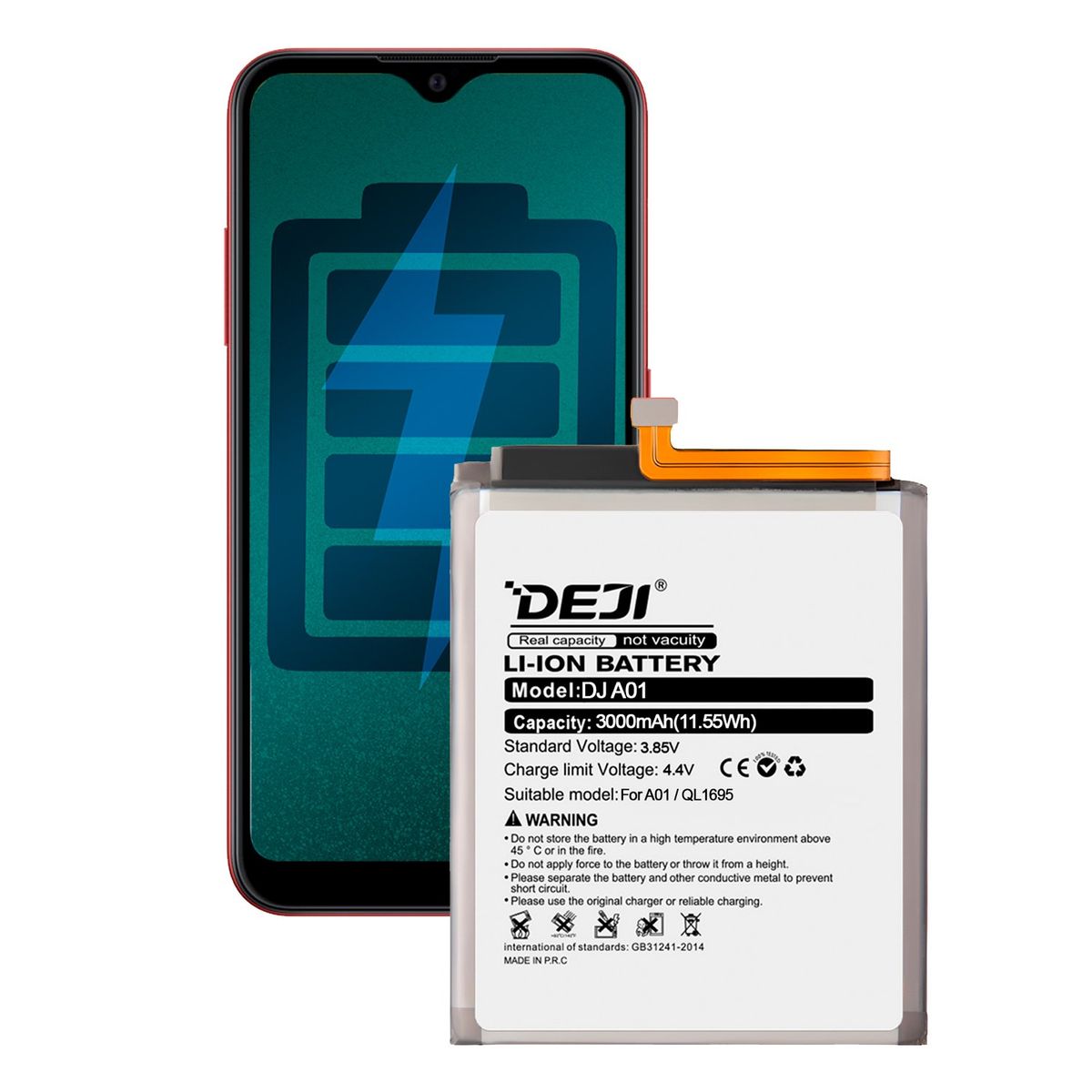 GENERICO - Bateria Compatible con Samsung Galaxy A01 DEJI IC 3000mAh