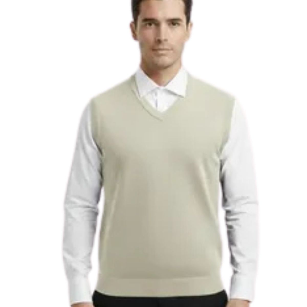 LOOK SHOP - Sweater Sin Mangas Hombre Cuello V Excelente Calidad 131