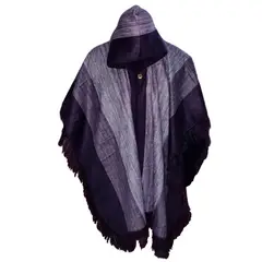 MORLAN - Poncho de Mujer De Lana Ruana Con Capucha