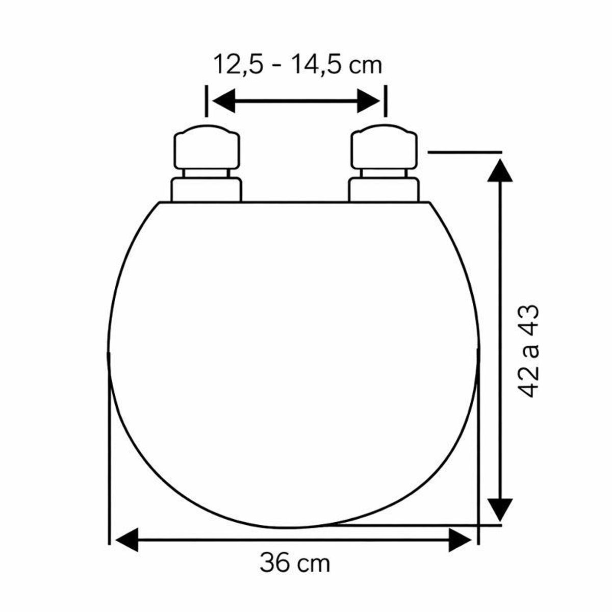 GENERICO - Asiento Madera Soft Close Alta Densidad Redondo Briggs Usa