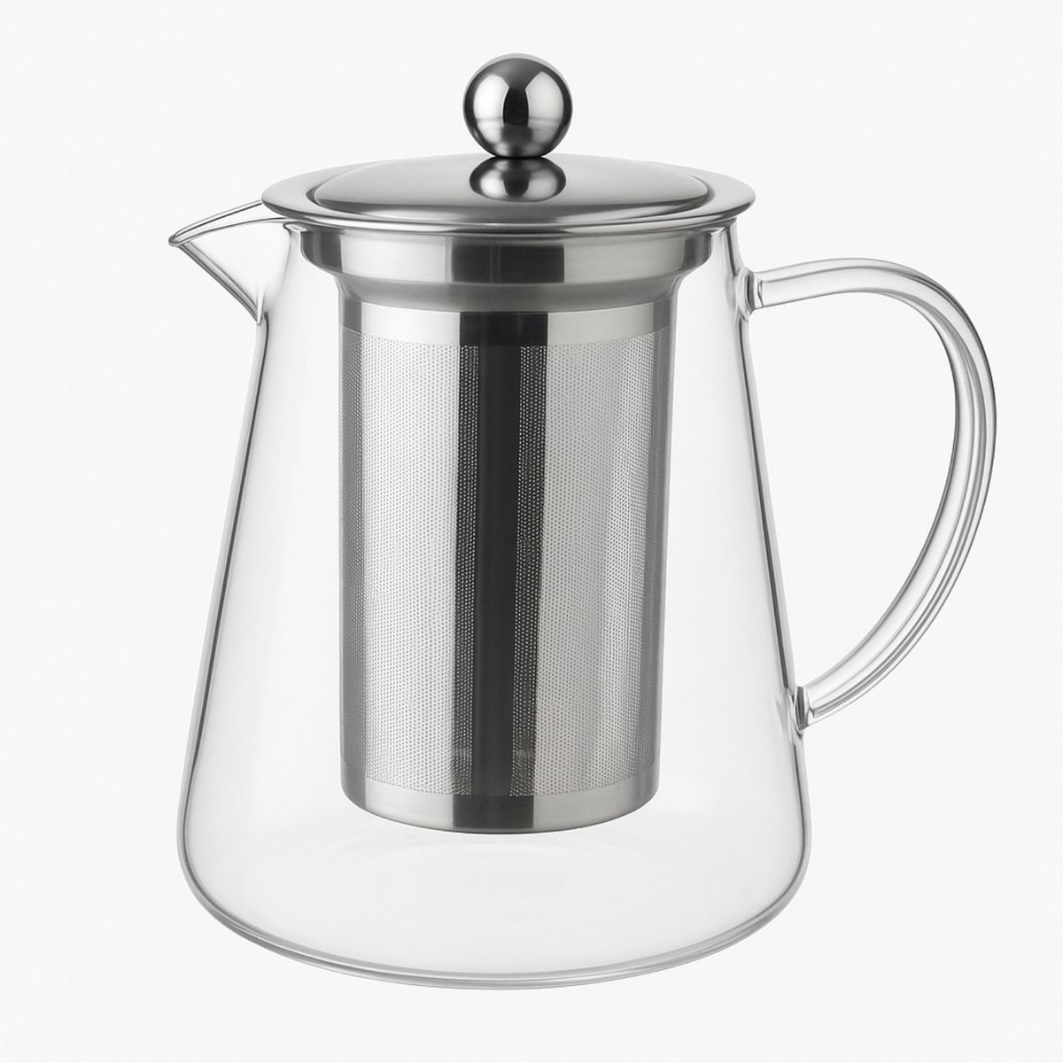 GENERICO - Tetera Vidrio 550mL Con Infusor Metal Mango Vidrio Tetera Te.