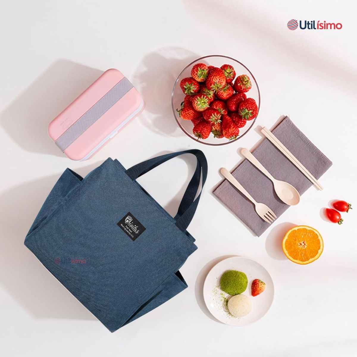 UTILISIMO - Lonchera Térmica Portátil De Gran Capacidad con Aislamiento Dark blue