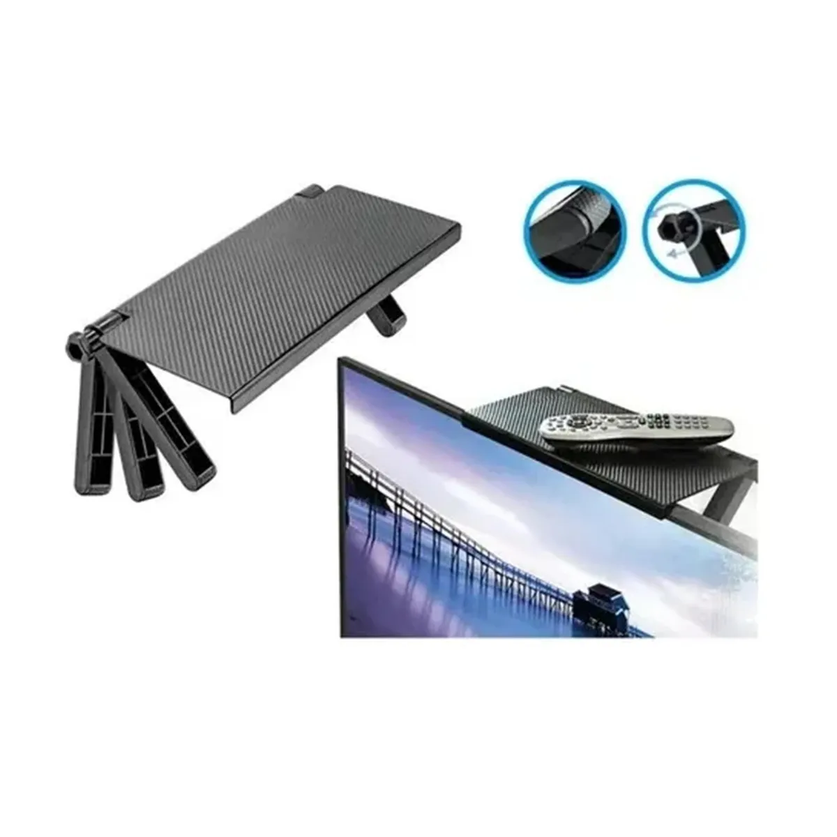 GENERICO - Repisa Plegable Tv Monitor Control Remoto Soporte Router