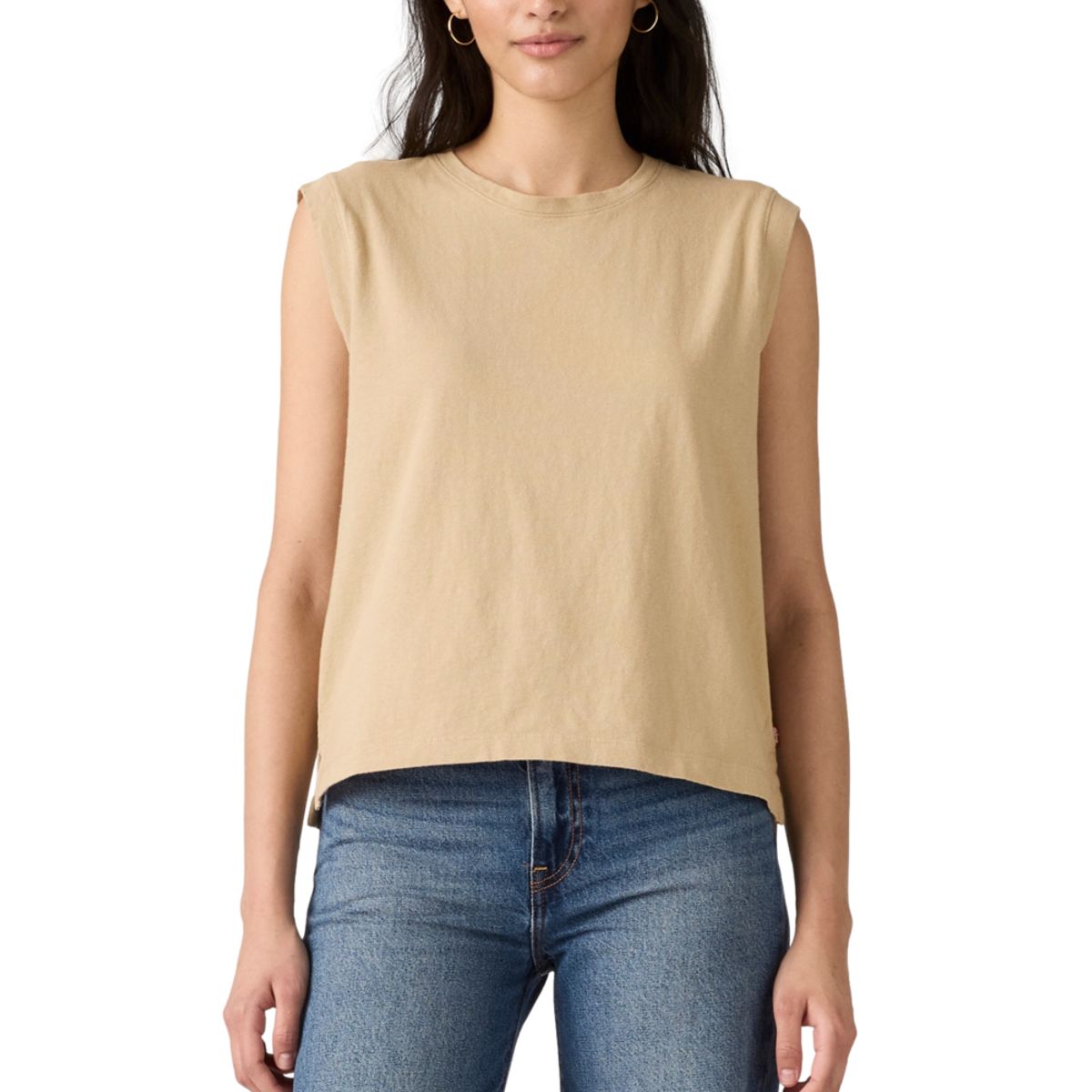 LEVIS - Polera Mujer Boxy Tank Beige Levis