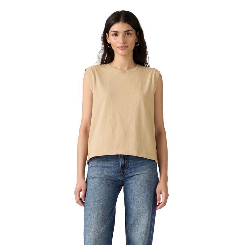 LEVIS - Polera Mujer Boxy Tank Beige Levis