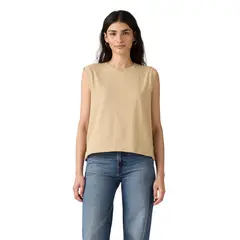 LEVIS - Polera Mujer Boxy Tank Beige