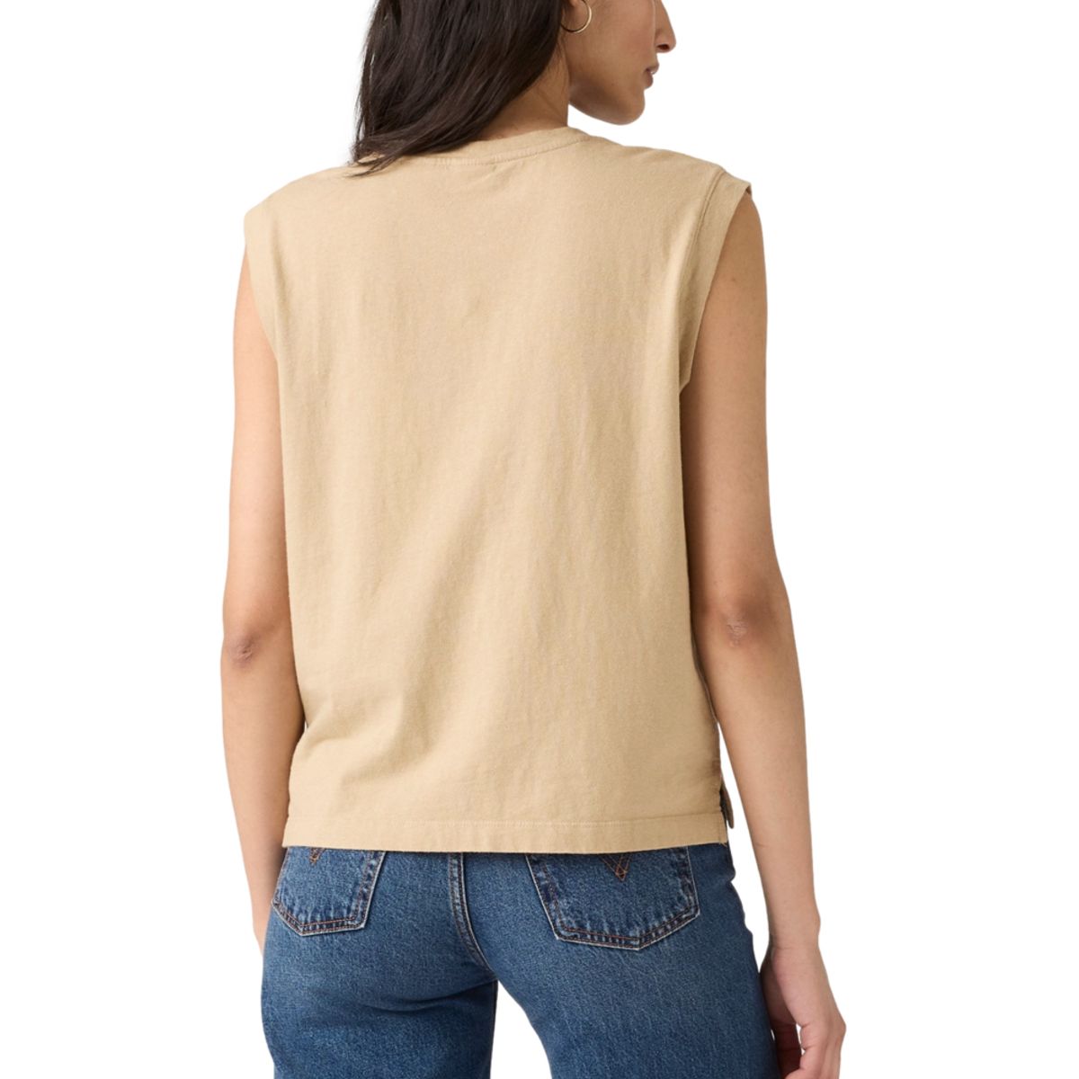 LEVIS - Polera Mujer Boxy Tank Beige Levis