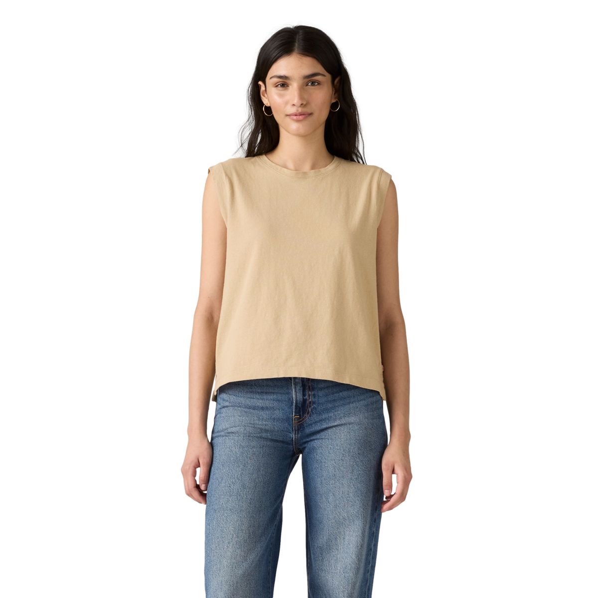 LEVIS - Polera Mujer Boxy Tank Beige Levis