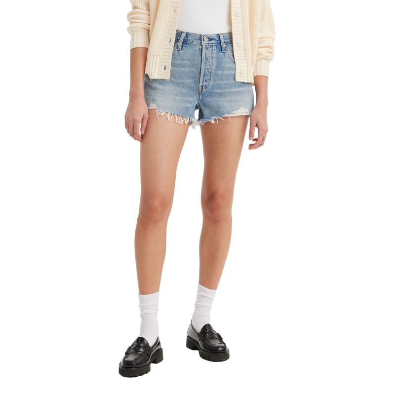 LEVIS - Shorts Mujer 501 Original Short Celeste Levis