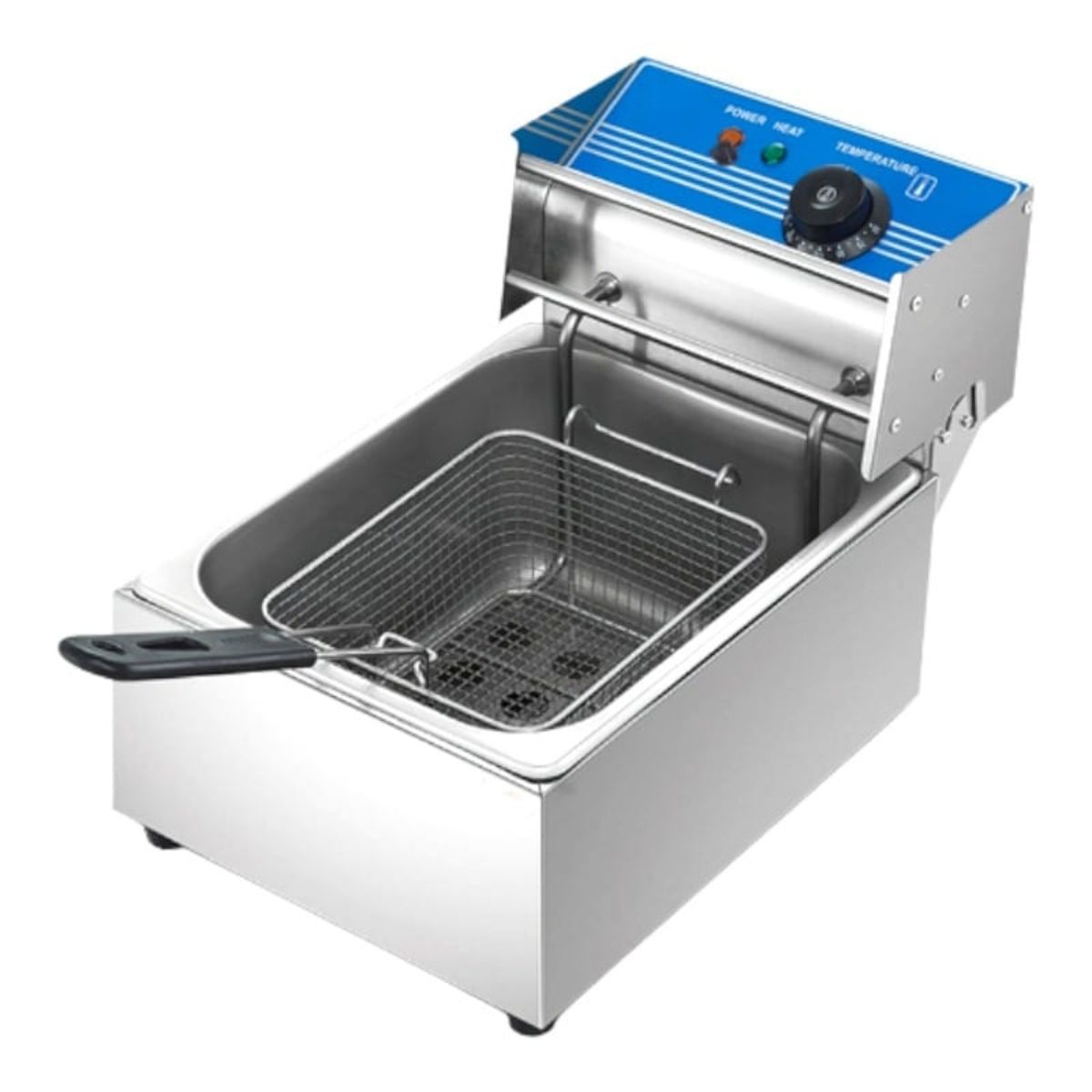 BOZZO - Freidora Eléctrica 6 Litros Acero Inox