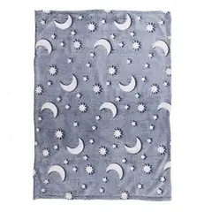 GENERICO - Frazadas Manta Magica Luminosa Manta Suave Bebe Polar Color Azul