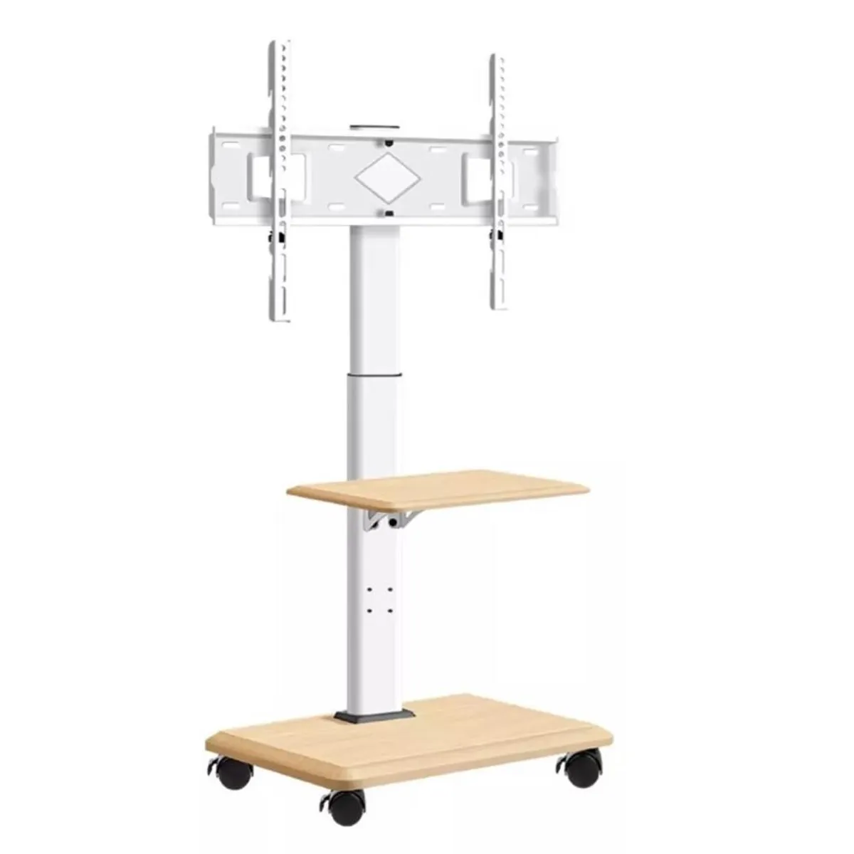 GENERICO - Soporte base TV con ruedas tipo Pedestal rack 32 a 70 - Blanco
