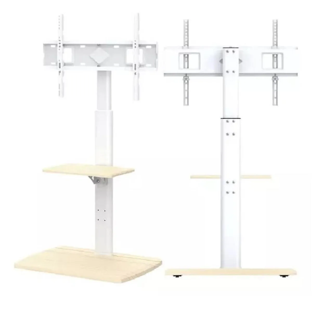 GENERICO - Soporte base TV con ruedas tipo Pedestal rack 32 a 70 - Blanco