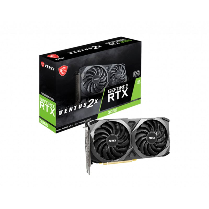 MSI - Tarjeta Video MSI RTX 3060 VENTUS 2X 12G OC, 192-bit PCI 4.0