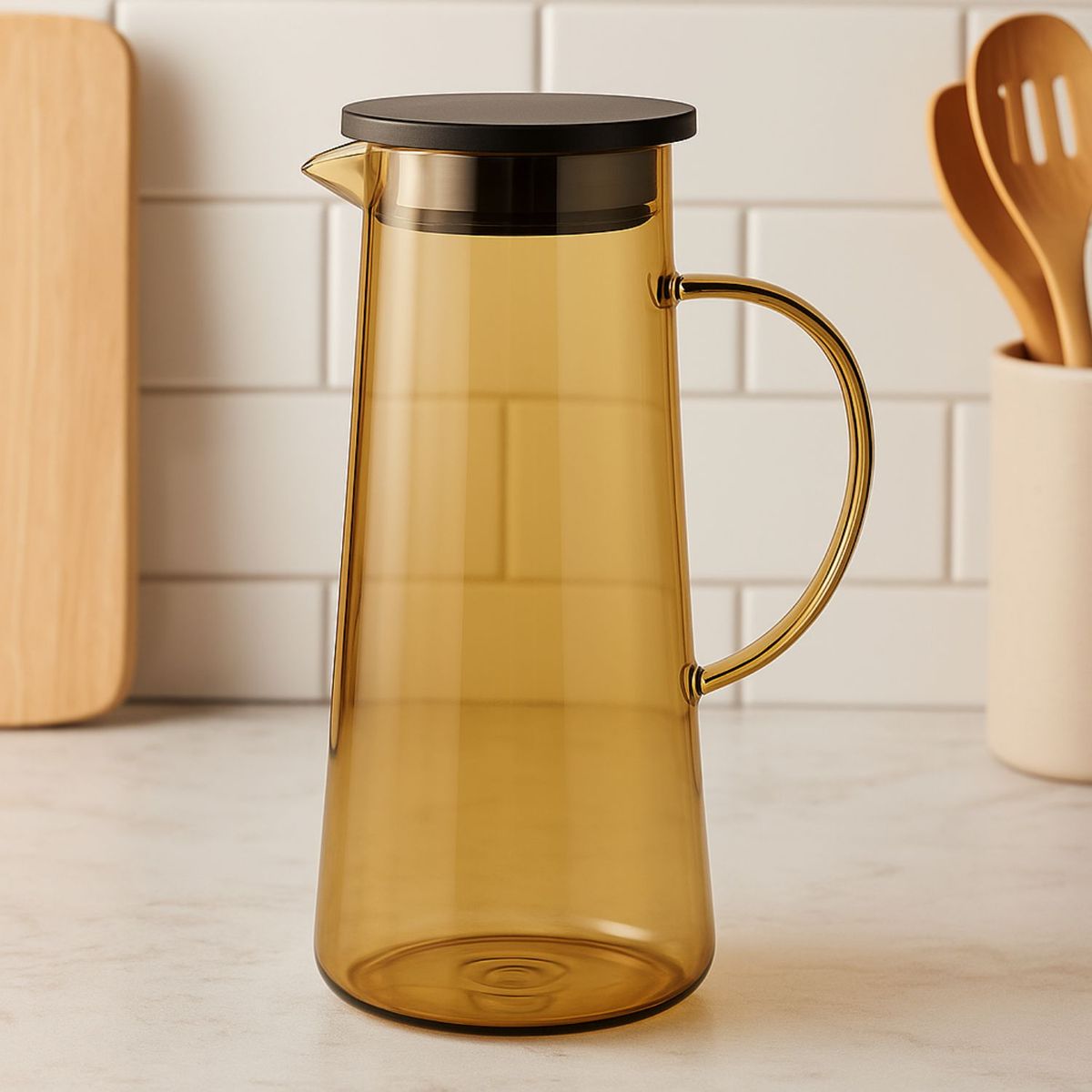 GENERICO - Jarra de Vidrio Tetera 1440mL 120 Grados Infusiones Te
