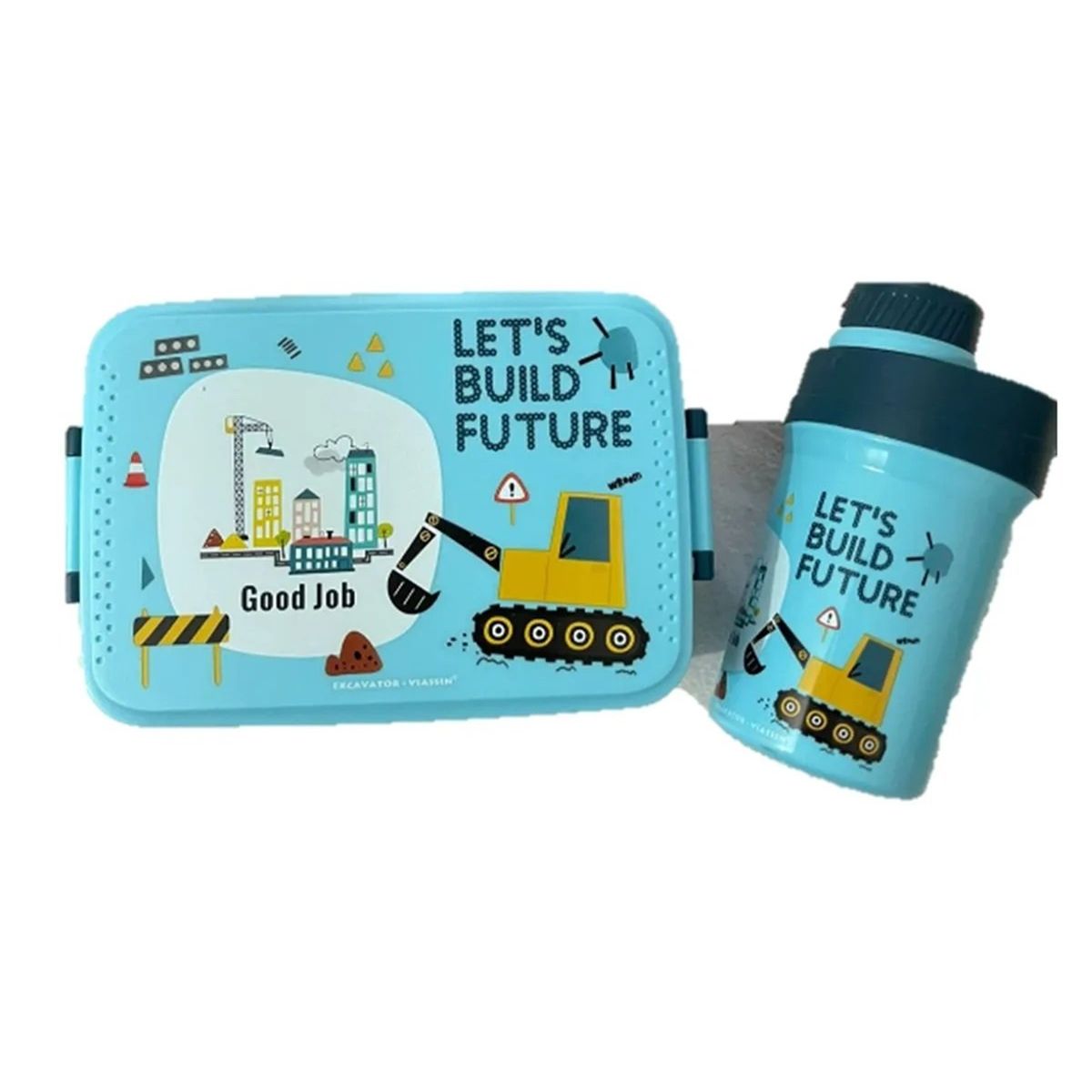 GENERICO - Tupper Contenedor Lonchera Escolar + Botella De Agua Jugo