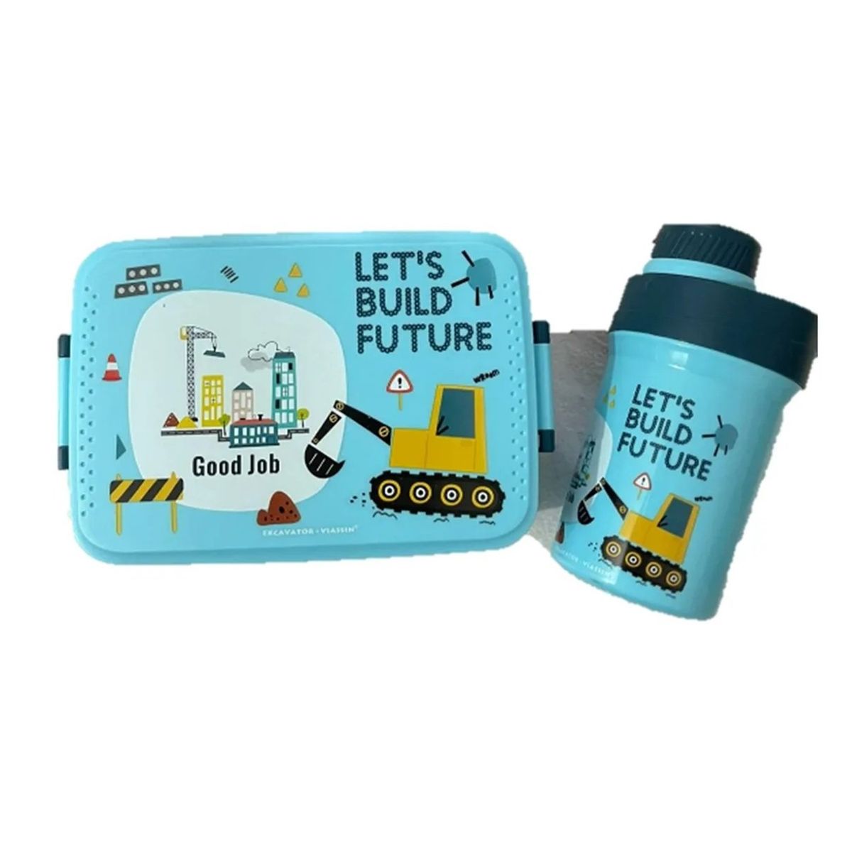 GENERICO - Tupper Contenedor Lonchera Escolar + Botella De Agua Jugo