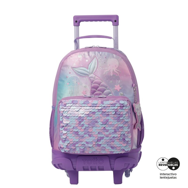 TOTTO - Mochila Escolar Con Ruedas Niña Sireny Mediana Totto