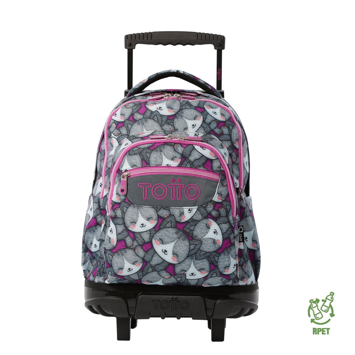 TOTTO - Mochila Escolar Con Ruedas para Niña Renglon Totto