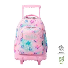 TOTTO - Mochila Escolar Con Ruedas para Niña Renglon
