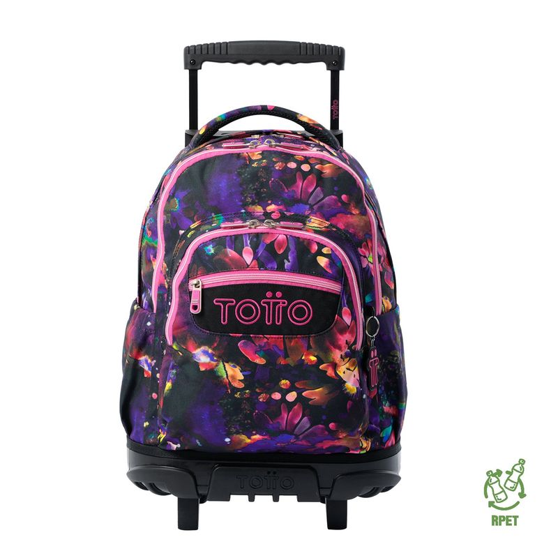 TOTTO - Mochila Escolar Con Ruedas para Niña Renglon Totto