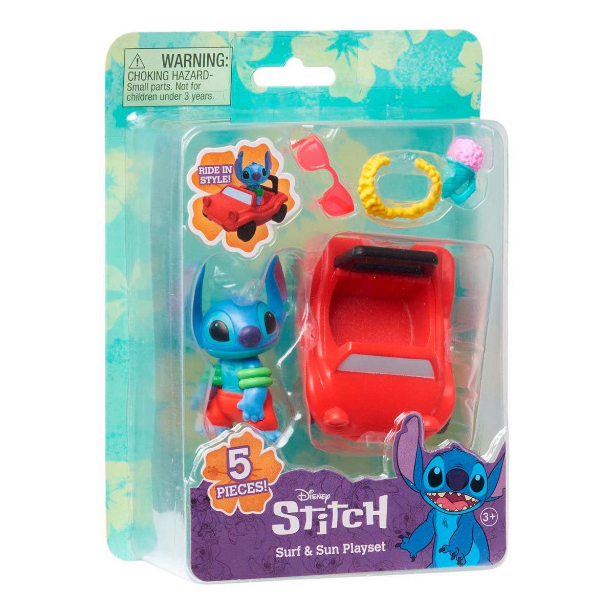 ANSALDO - Figura STITCH playset surf y tomar sol con accesorios