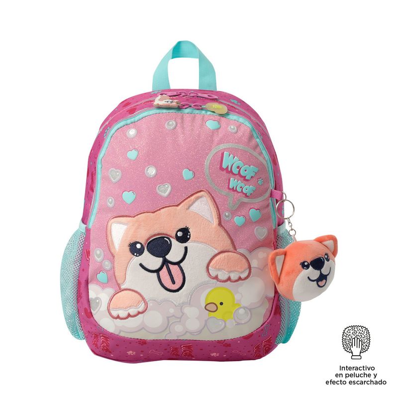 TOTTO - Mochila Escolar para Niña Doggy Love Pequeña Totto