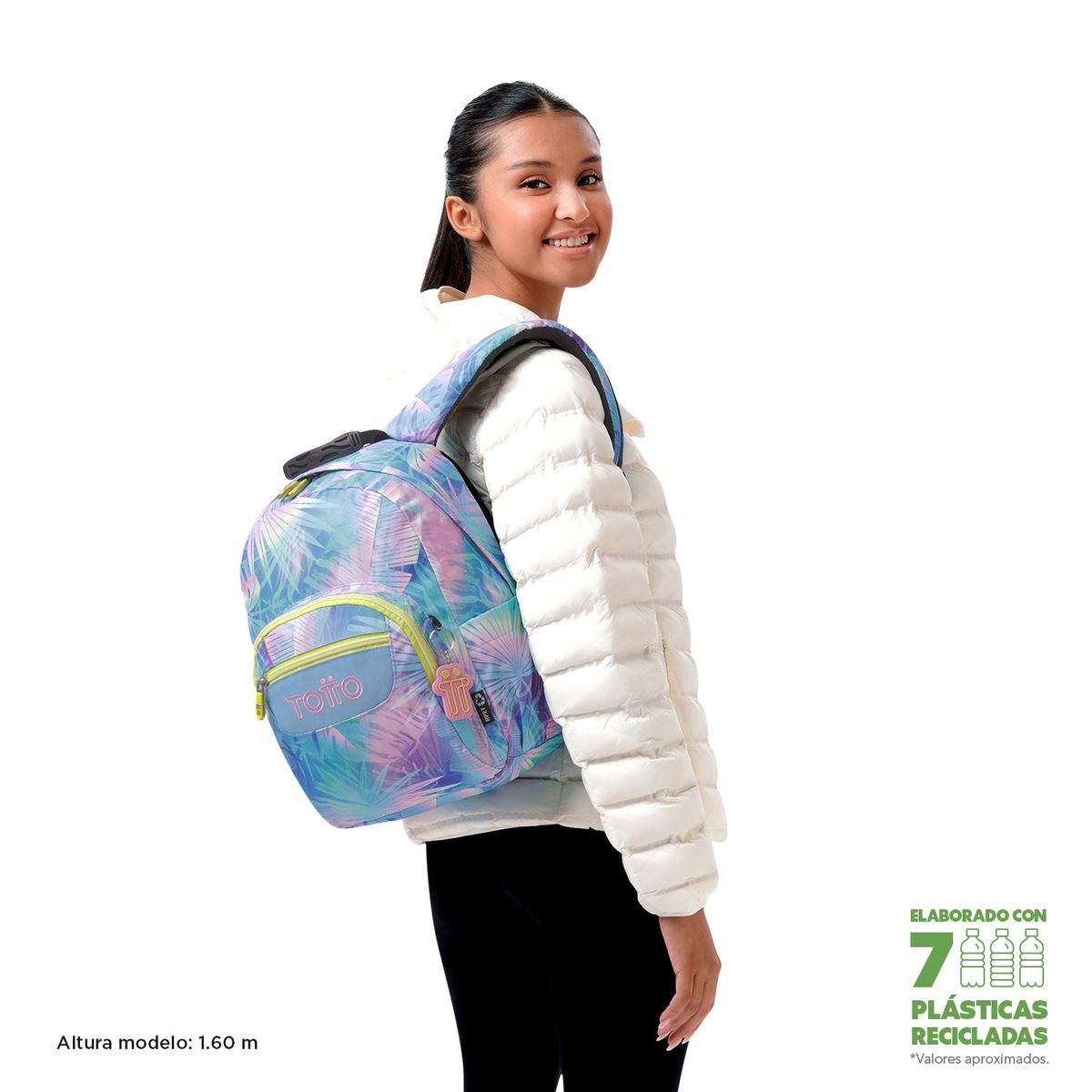 TOTTO - Mochila Escolar Para Niña Notebook 10 Tempera Totto