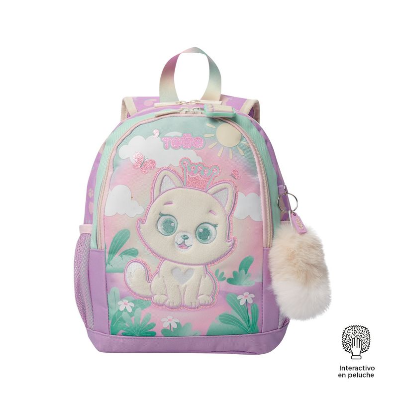 TOTTO - Mochila Escolar para Niña Queen Cat Pequeña Totto