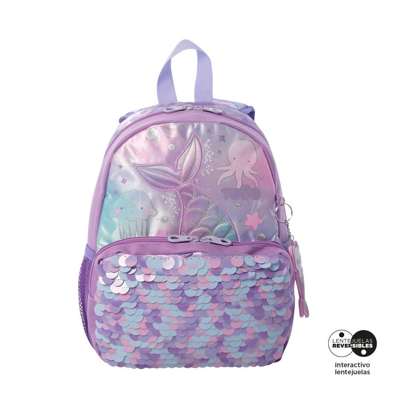 TOTTO - Mochila Escolar para Niña Sireny Pequeña Totto