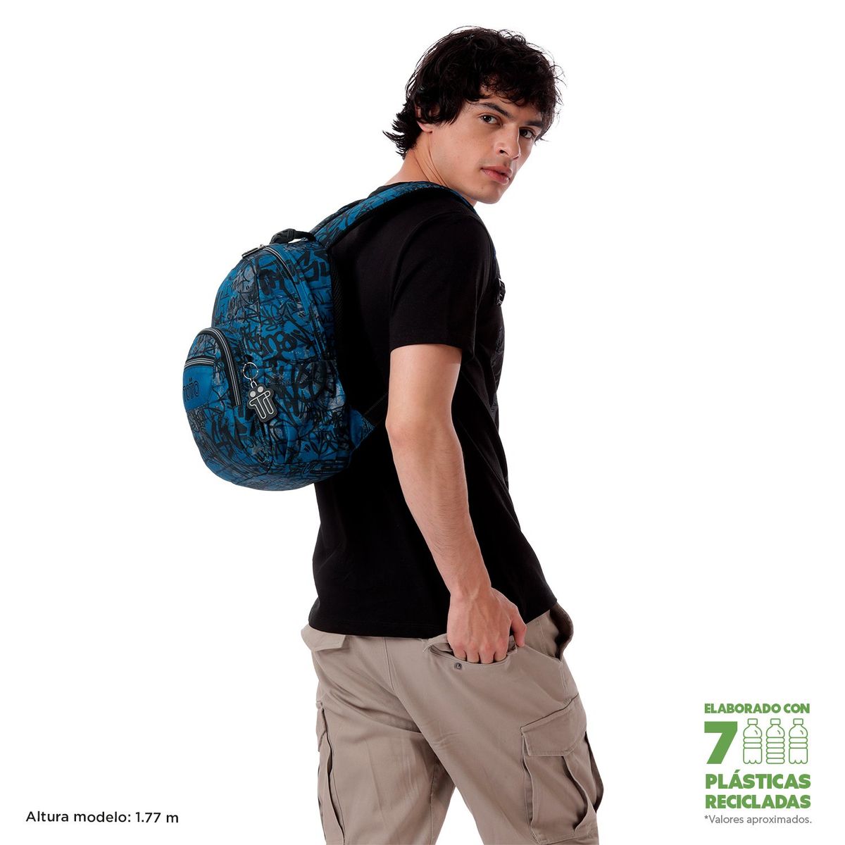 TOTTO - Mochila Escolar para niño Notebook 10 Tempera Totto