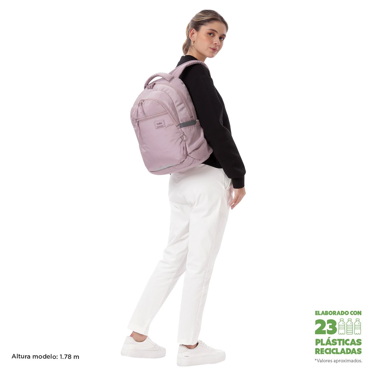 TOTTO - Mochila Urbana Juvenil Misisipi Notebook 14 Para Mujer Totto