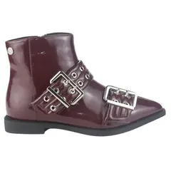 CHALADA - Botin Mujer Burdeo Casual Slik-11