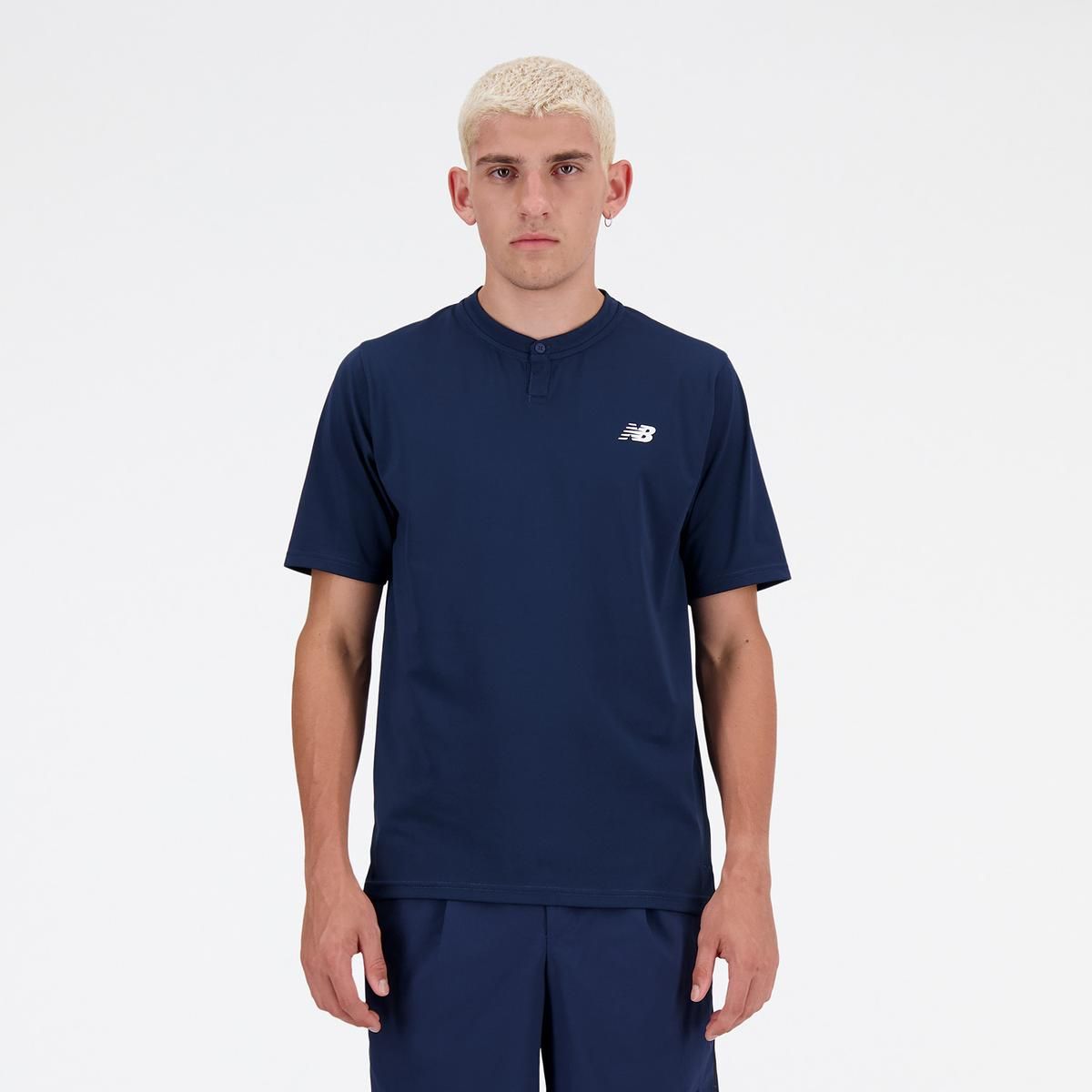 NEW BALANCE - Polera Tenis Hombe New Balance Tournament Azul