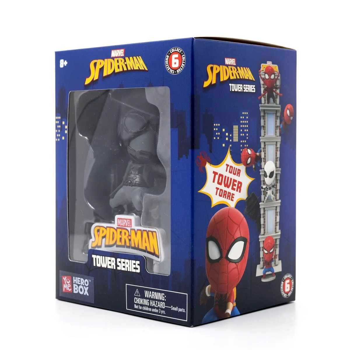 MARVEL - Figura Spiderman 8 cm con escenario edificio - Man Noir