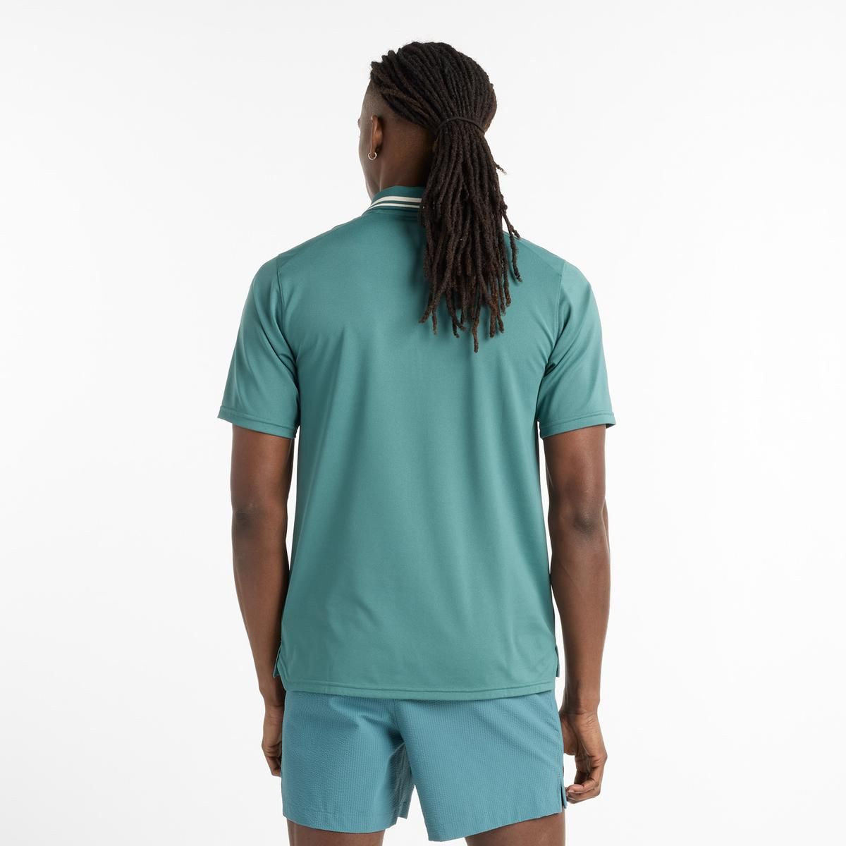 NEW BALANCE - Polera Tenis Hombe New Balance Tournament Polo Verde
