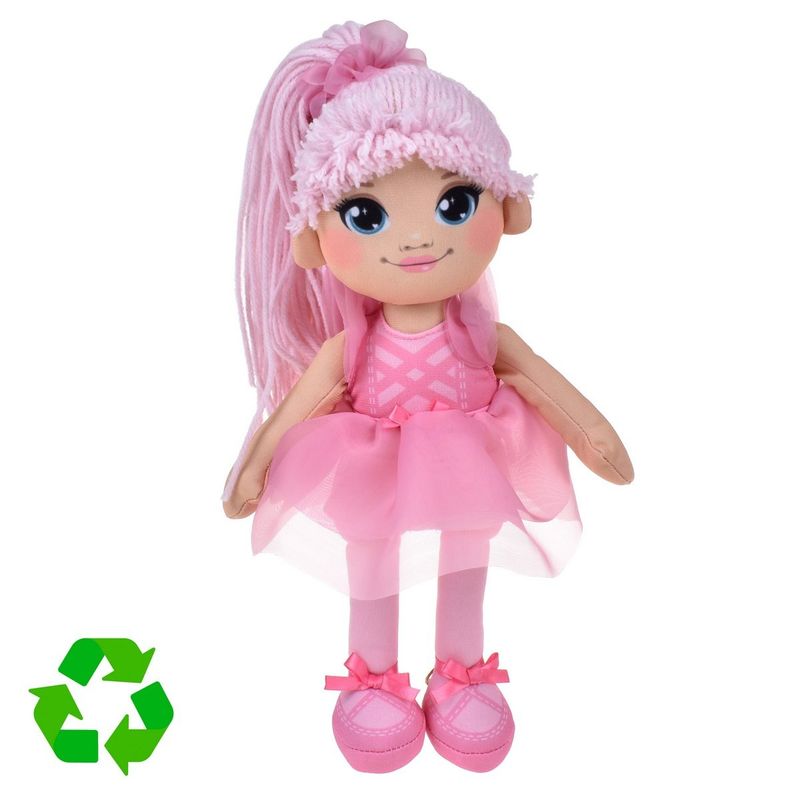 ANSALDO - MUÑECA DE TRAPO RECICLADO DE 30 CM RESOFTABLES - BAILARINA