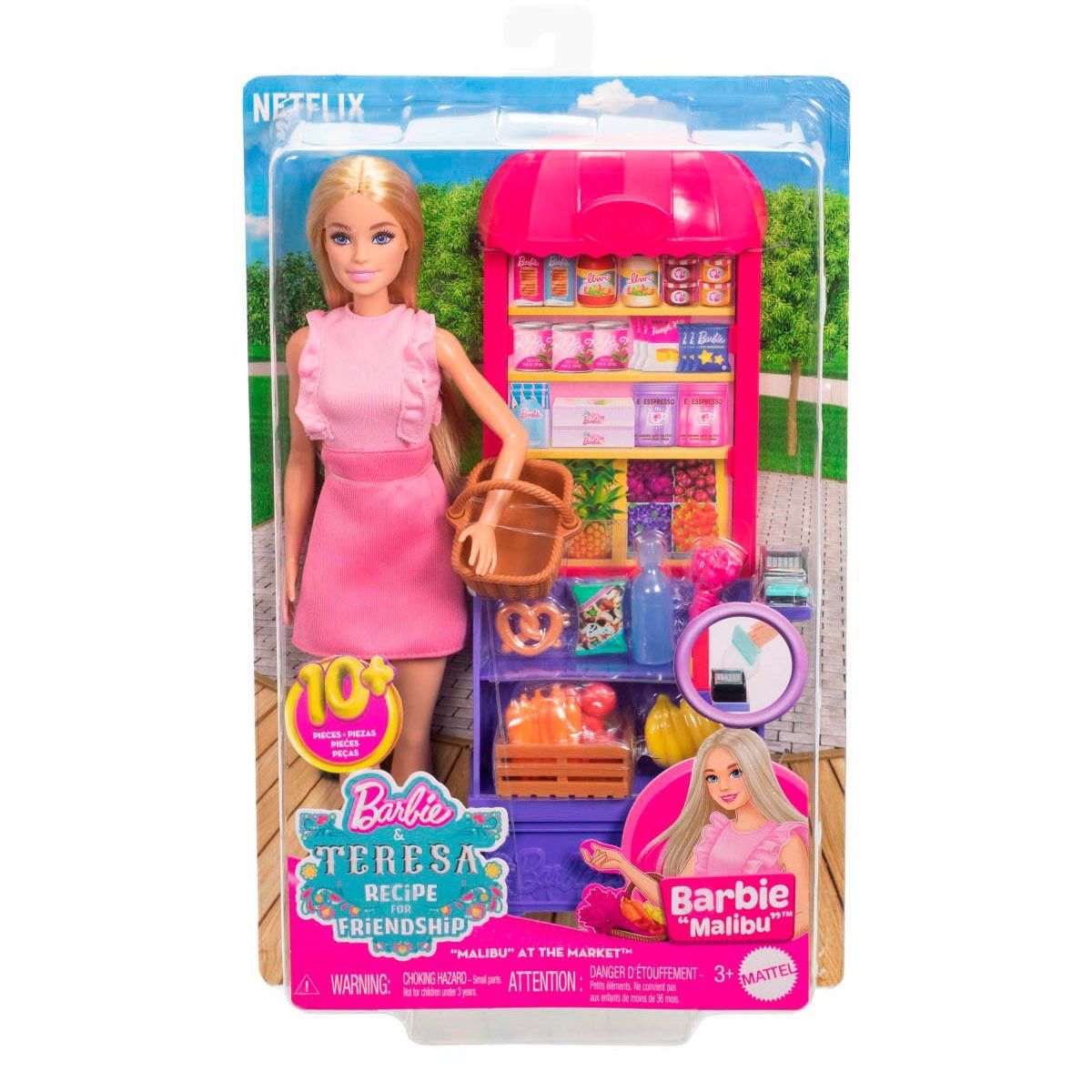 BARBIE - Muñeca Barbie set supermercado receta de la amistad