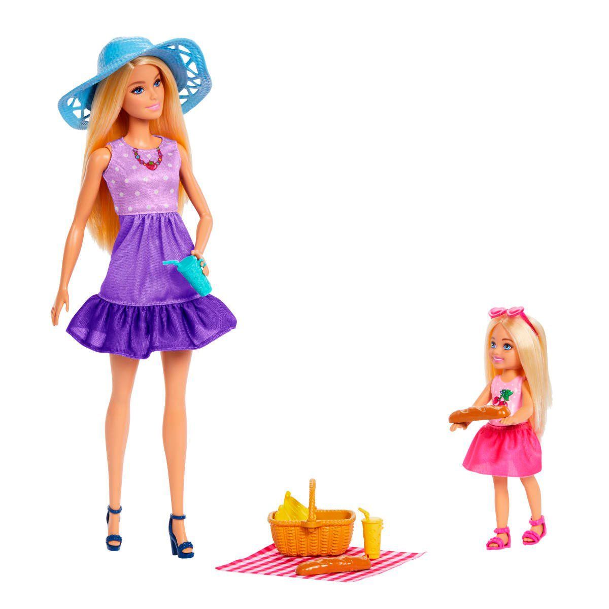 BARBIE - Barbie Pícnic Con Chelsea y Accesorios Temáticos