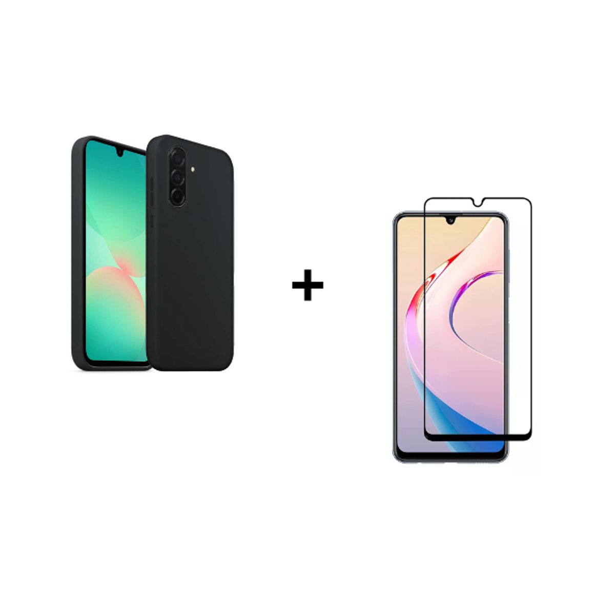 GENERICO - Kit Carcasa Silicona Con Lamina de Vidrio Para Samsung A26